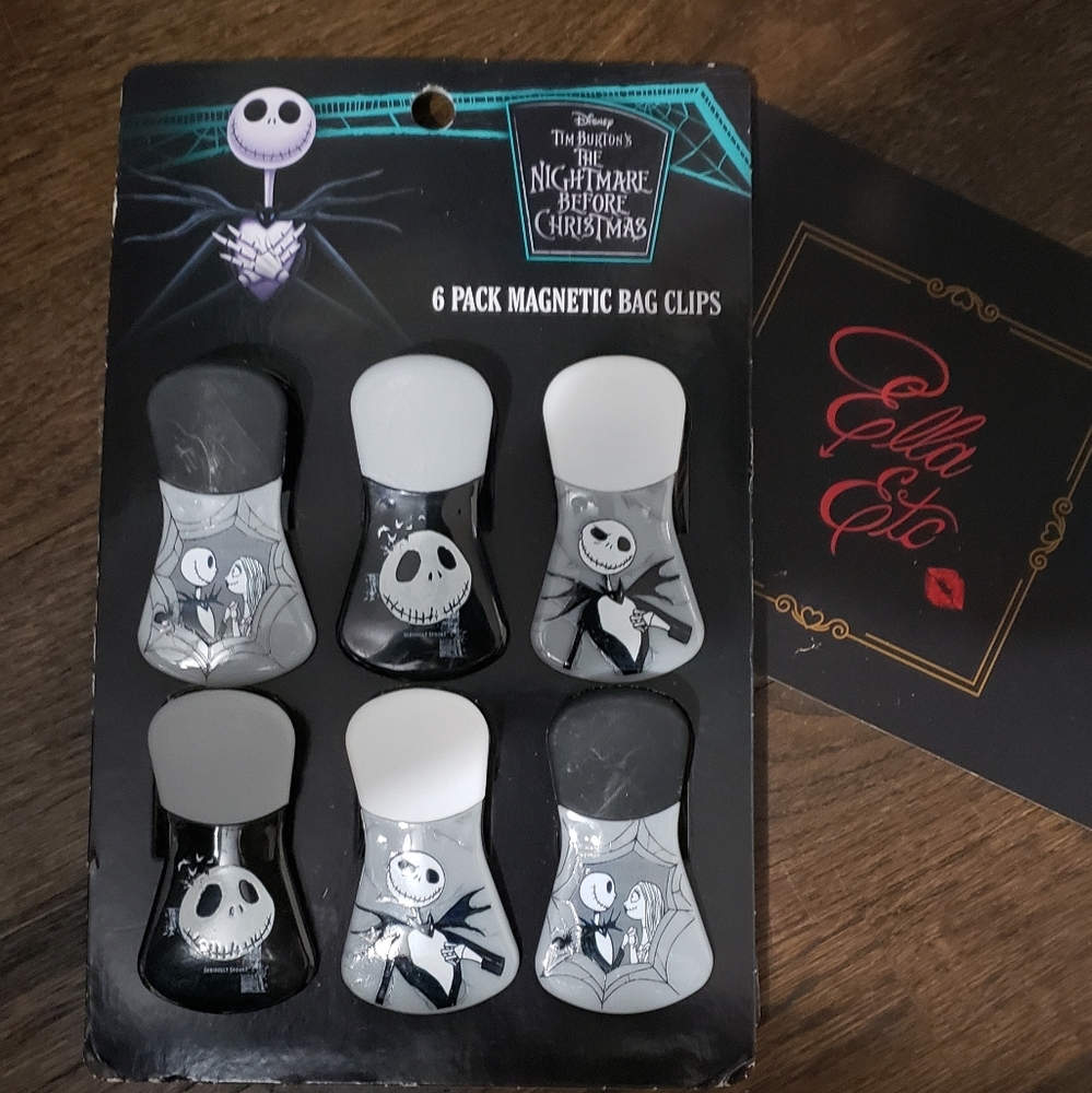 Disney Tim Burton’s The Nightmare Before Christmas Magnetic Bag Clips Set of 6